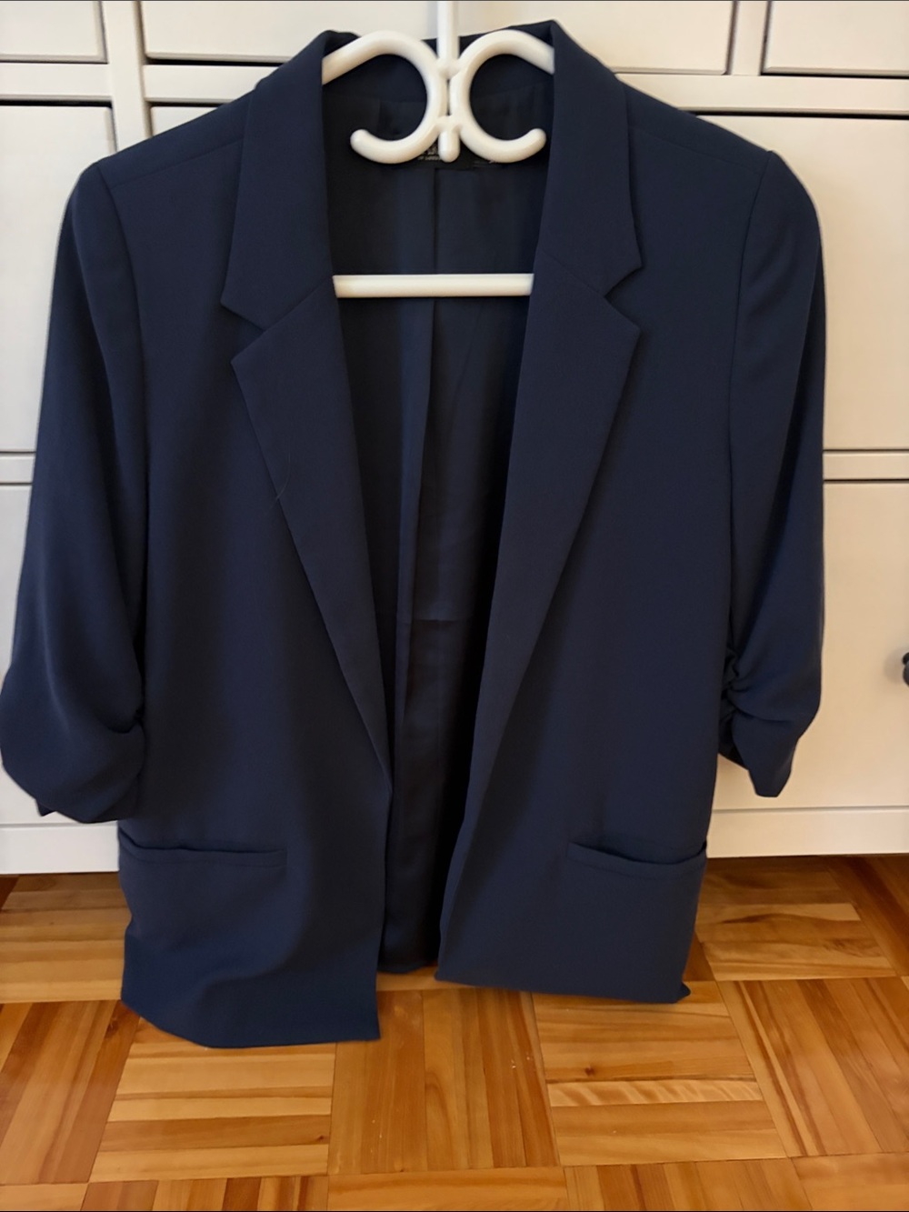 Soaked Open Blazer with Rolled Three-Quarter Sleeves Small
